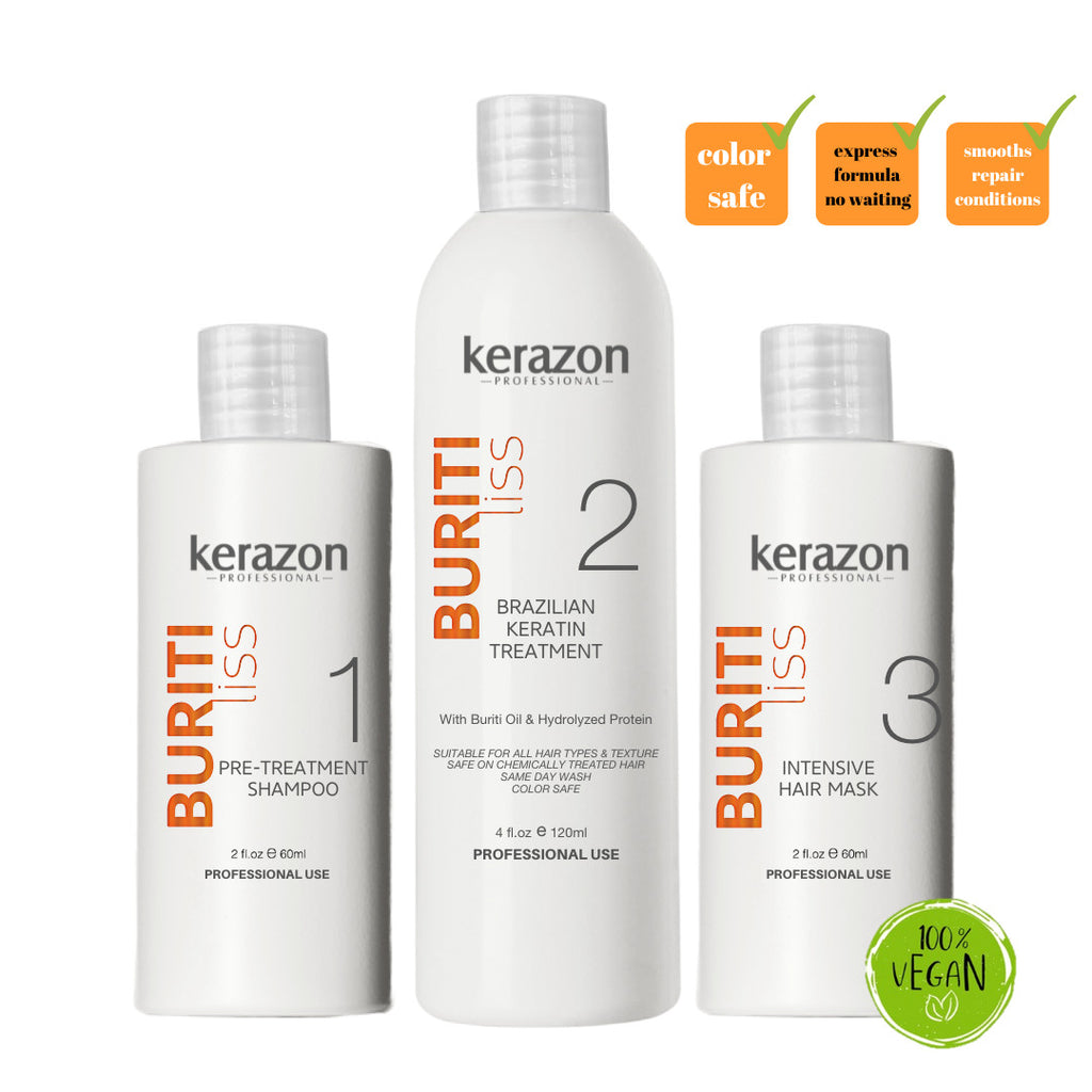 Brazilian Keratin Hair Smoothing Treatment Kit 8fl.oz 240ml - All Hair Types