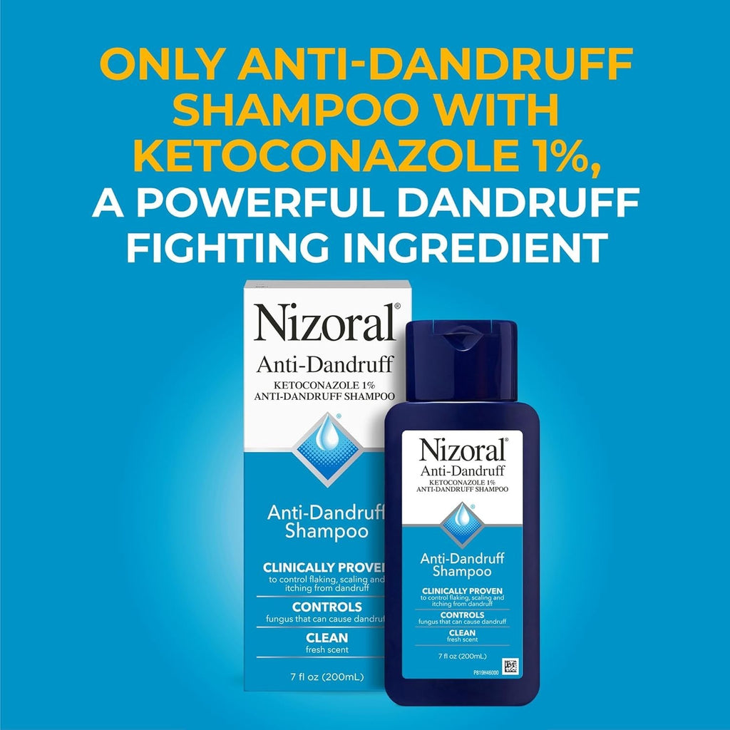 Anti-Dandruff Shampoo with Ketoconazole 1% for Scalp Relief - 7oz
