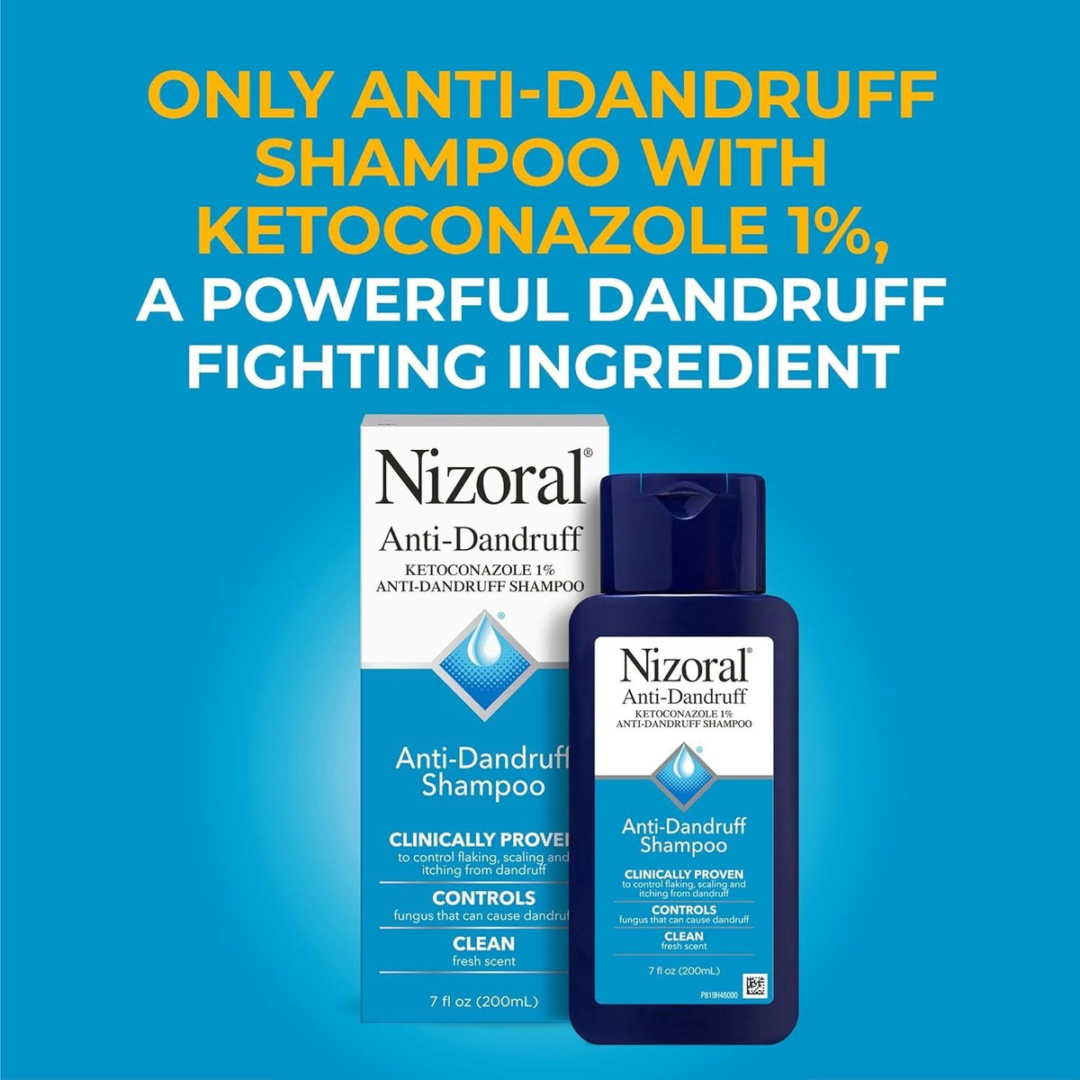 Anti-Dandruff Shampoo with Ketoconazole 1% for Scalp Relief - 7oz