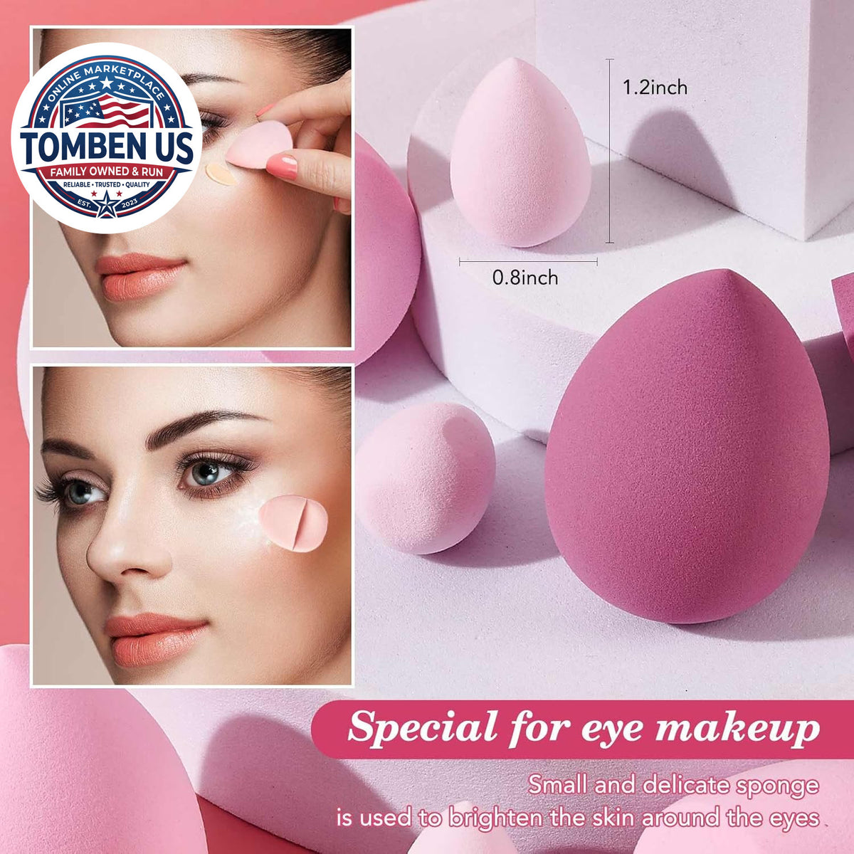 14PCS Makeup Sponge Set for Flawless Foundation & Blending - Sensitive Skin Friendly