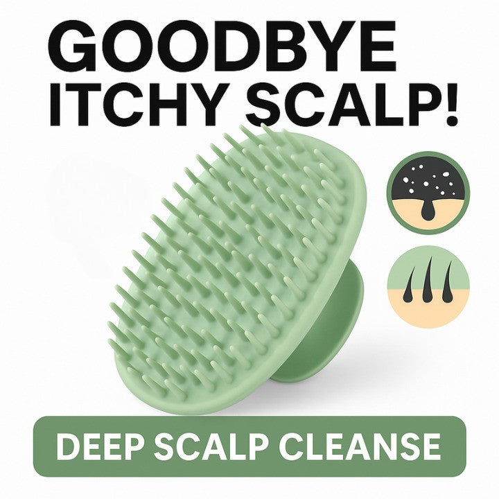 Silicone Scalp Massager & Shampoo Brush for Dandruff & Hair Care