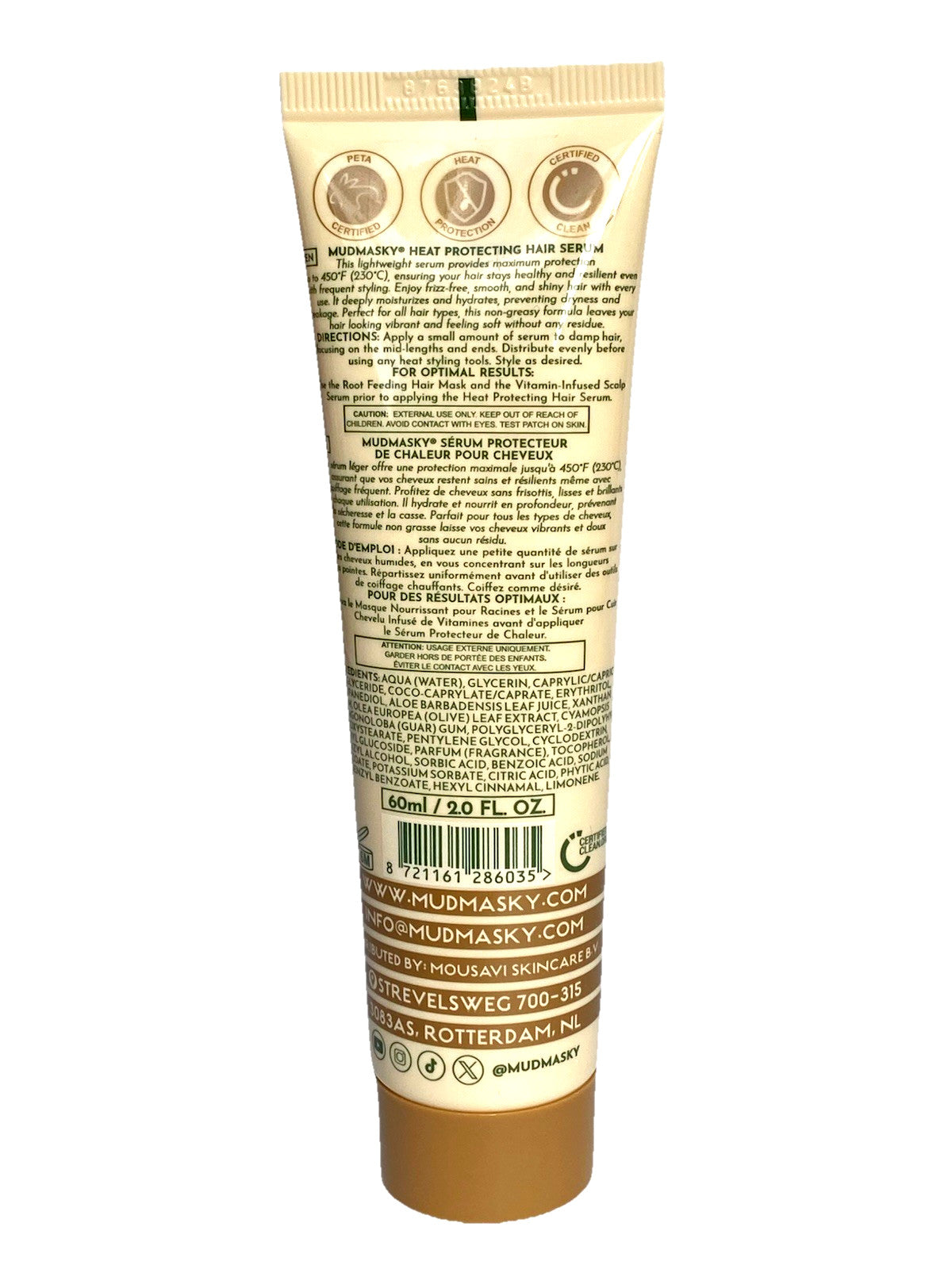 Heat Protecting Hair Serum for Damaged Hair - Up to 450°F, 2 fl oz