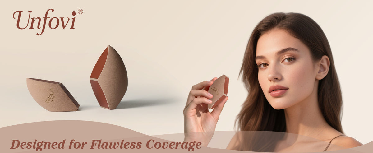 Honeycomb Film Makeup Sponges Set for Foundation Blending - Reusable & Portable