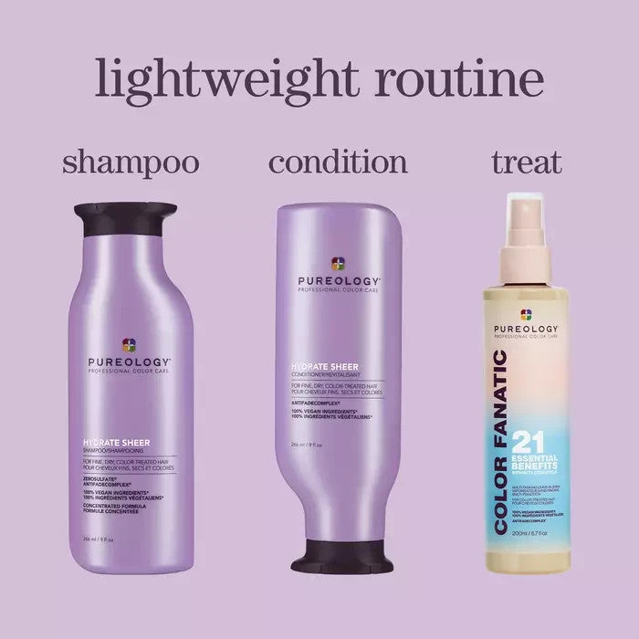 Hydrate Sheer Shampoo & Conditioner Set with Color Fanatic Spray - Gift Pack