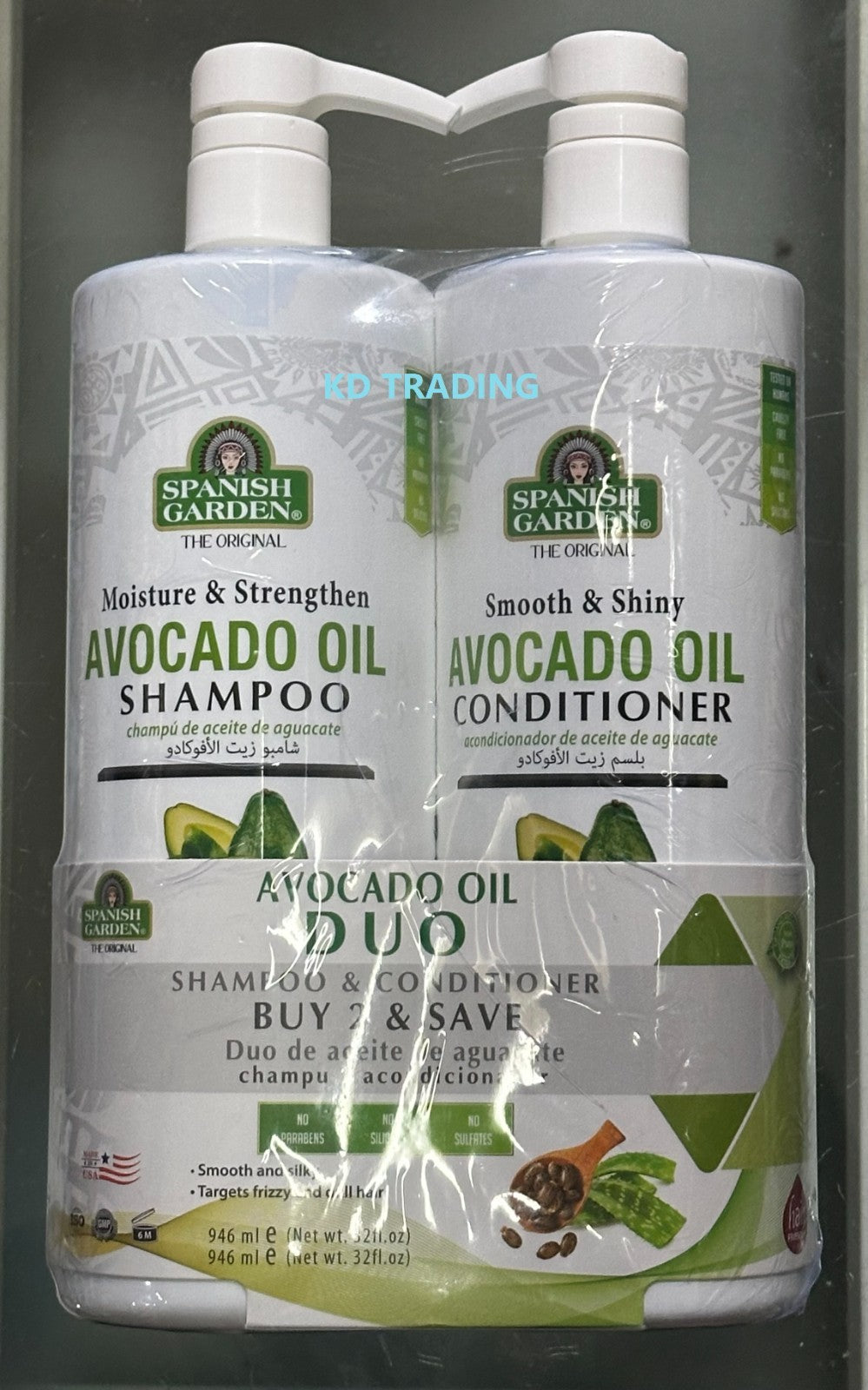 Organic Avocado Oil Shampoo & Conditioner Set for Hair Strength & Shine