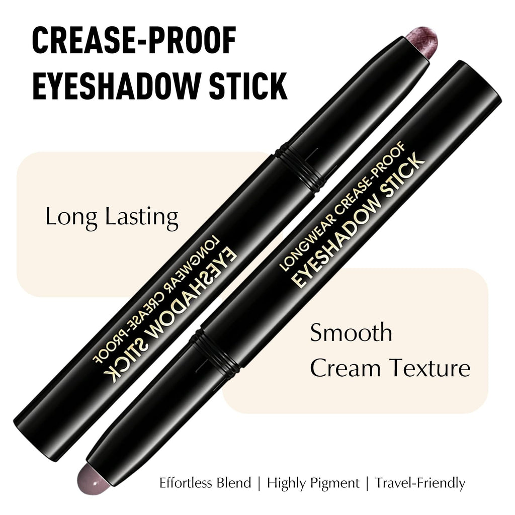 Cream Eyeshadow Stick Matte Plum Brown Long-Lasting Eye Makeup for Mature Women