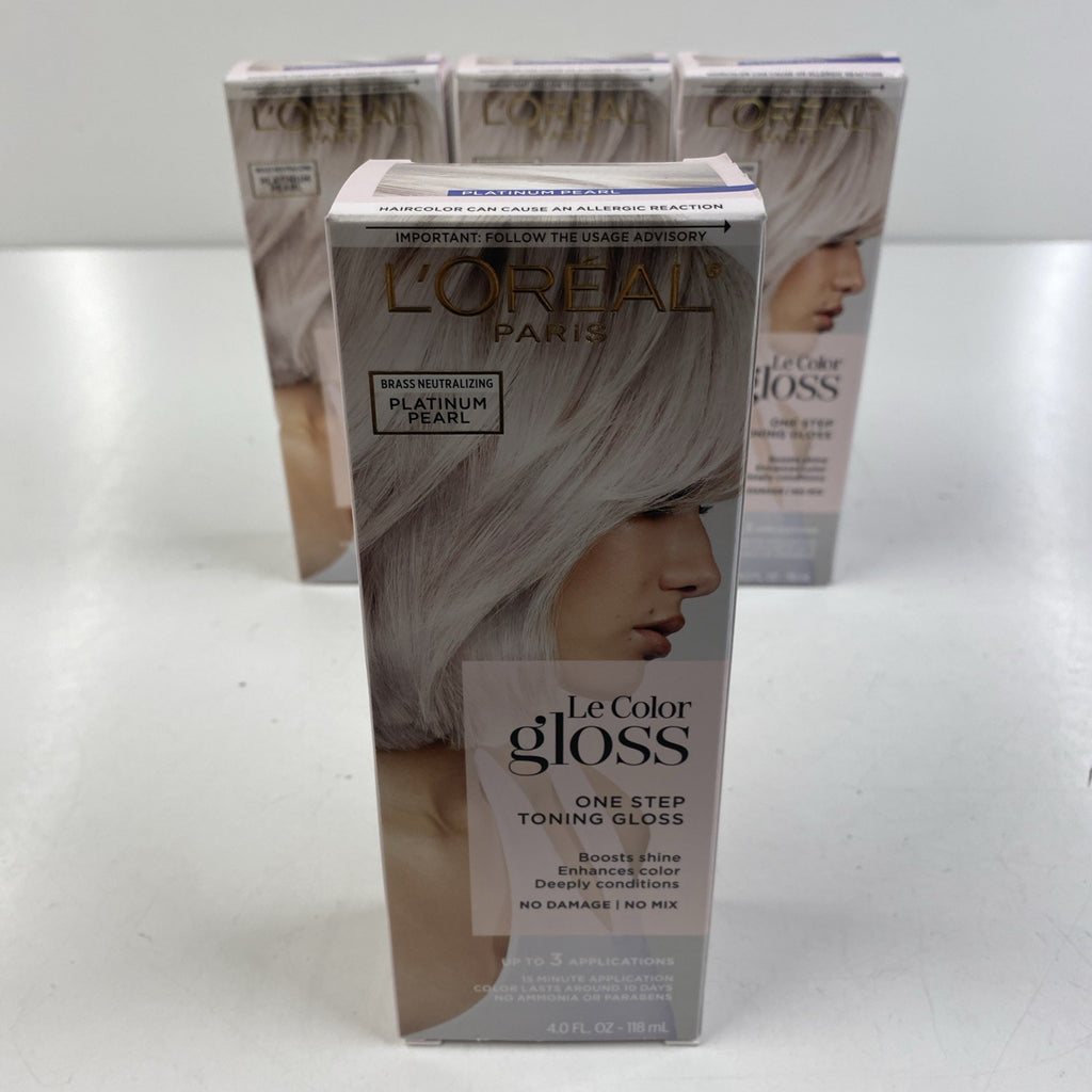 Lot of 4 L'Oréal Le Color Gloss Platinum Pearl Hair Toning Kits