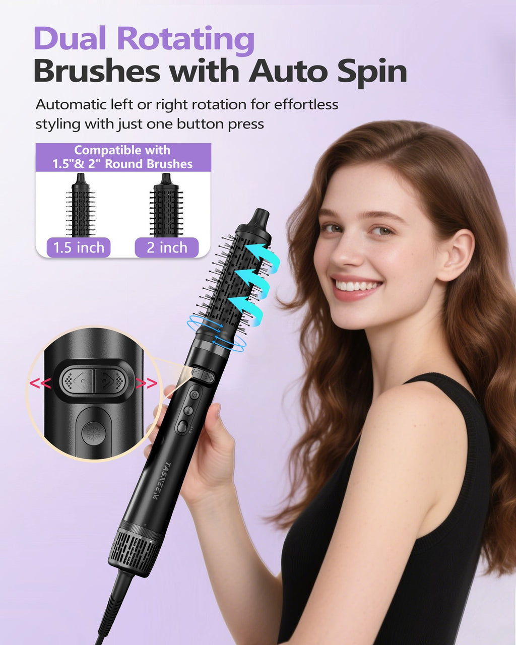 7-in-1 Hair Dryer Brush & Styler Set - Fast Drying Curling & Straightening