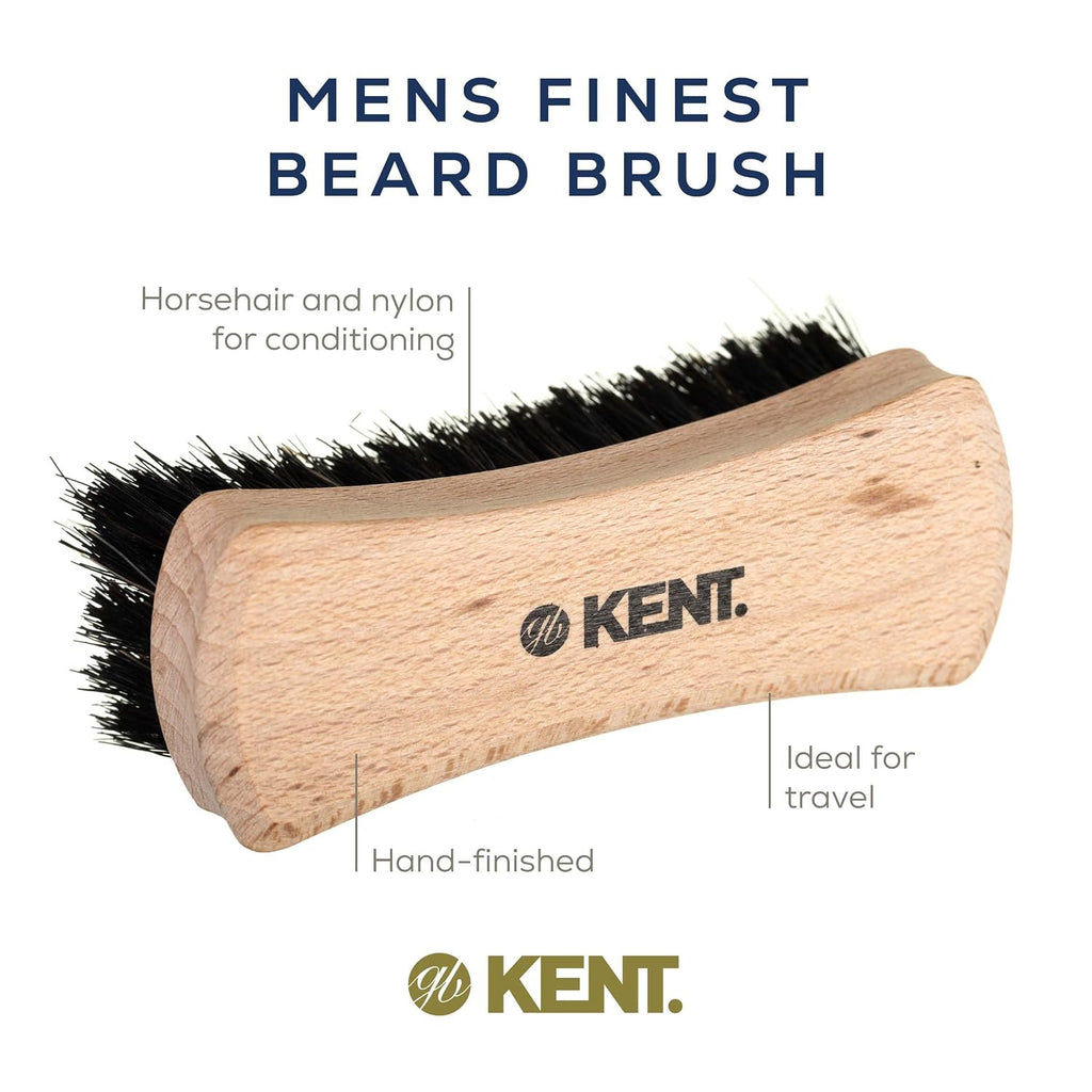 Travel Men’s Beard & Mustache Brush - Natural Boar Bristle, Compact