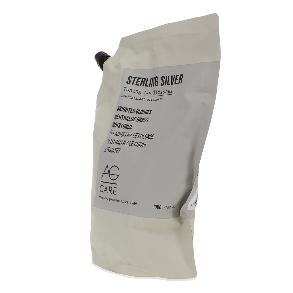 AG Care Sterling Silver Toning Conditioner 33 oz Neutralizes Brassiness for Vibrant Hair