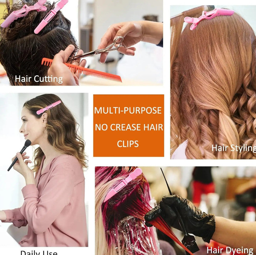 Pink Hair Styling Brush Set with Spray Bottle & Clips - Curl & Edge Styling Kit