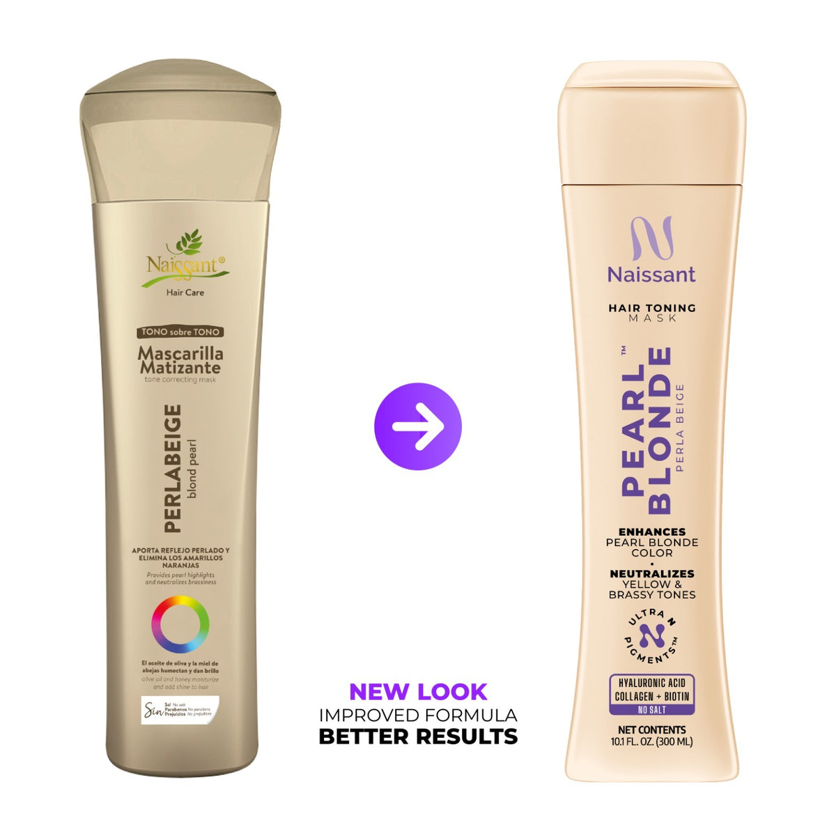 Pearl Blonde Hair Color Intensifier Shampoo & Mask Bundle for Highlights - Sulfate & Paraben Free