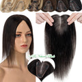Clip-In Human Hair Topper with Lace Base - Remy Hair for Thinning Hair
