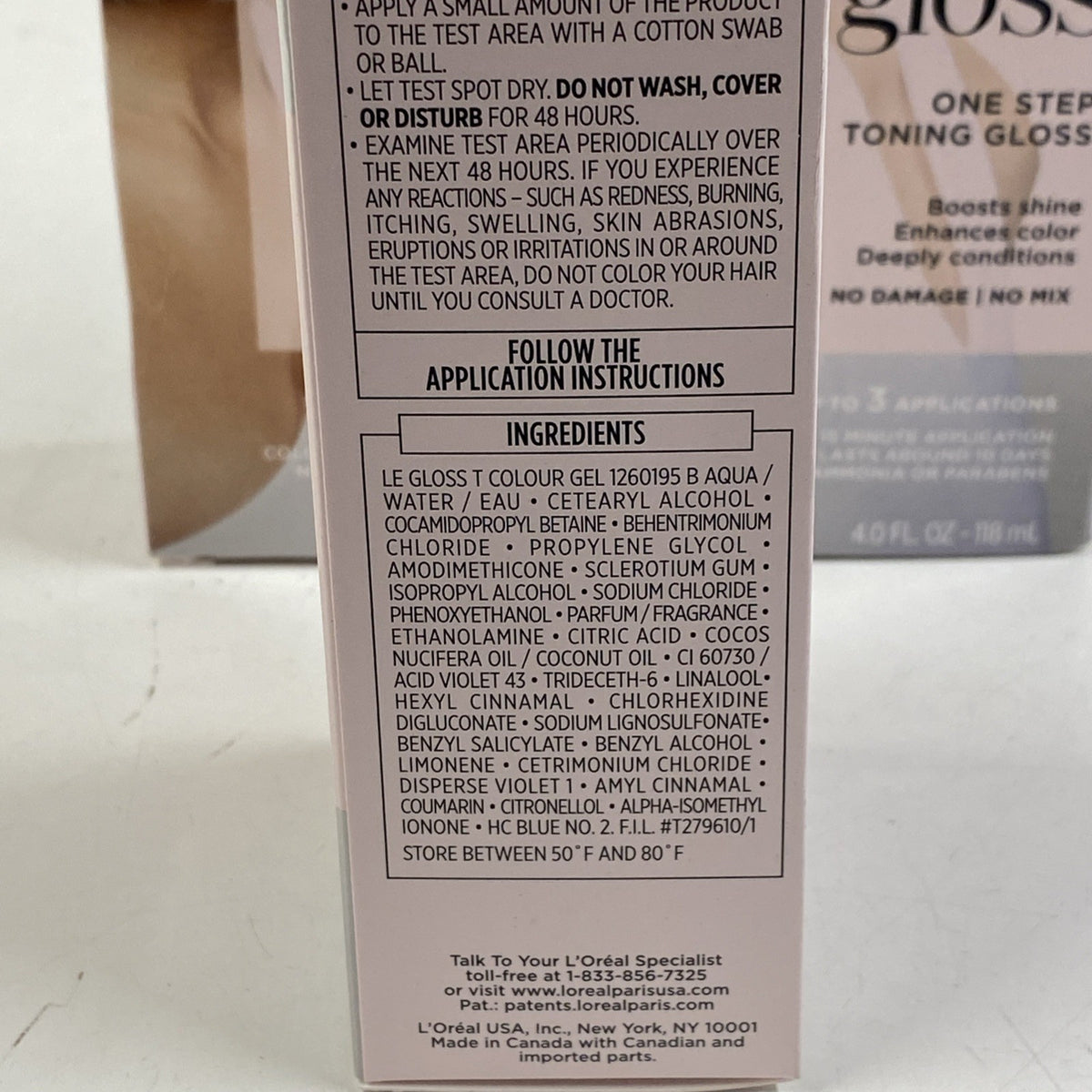 3-Pack L'Oréal Le Color Gloss Platinum Pearl Hair Toning Kit