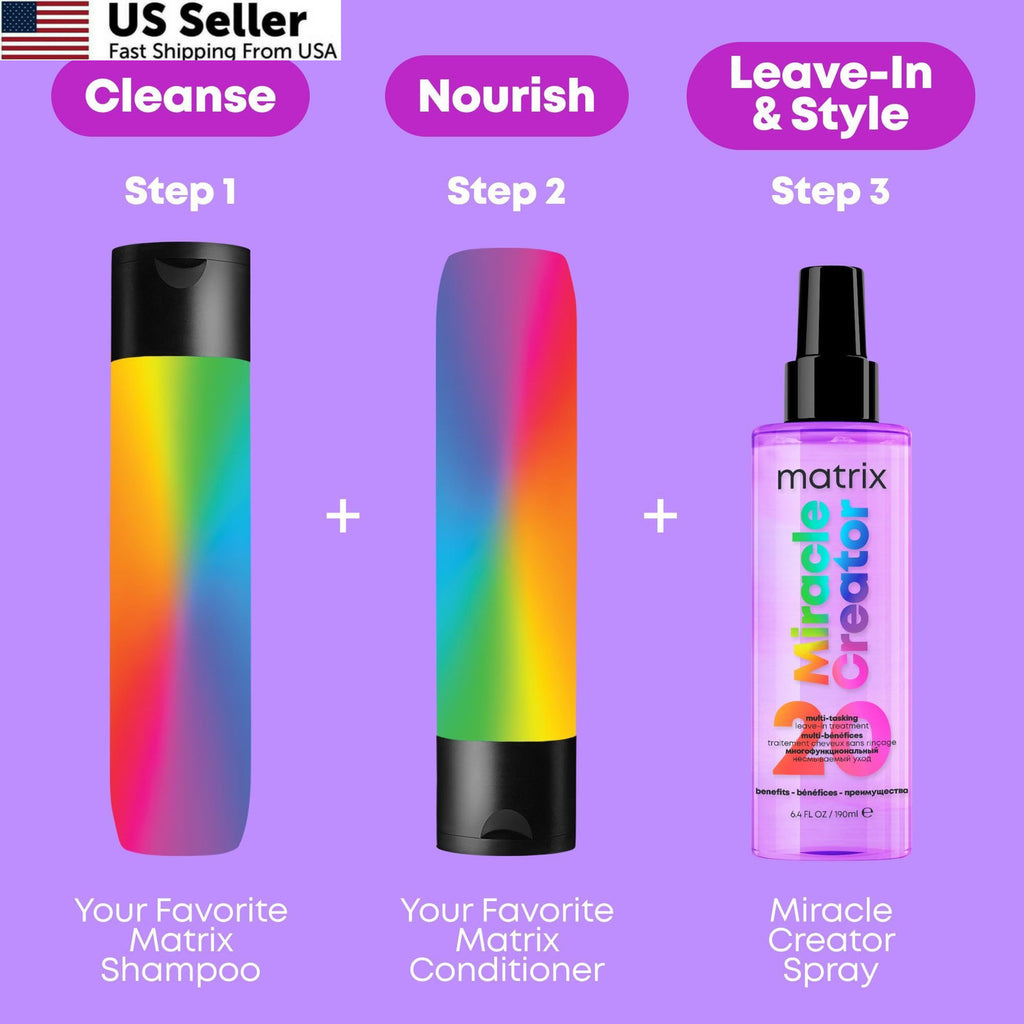 Miracle Creator Leave-In Conditioner Spray with Heat Protectant & Frizz Control