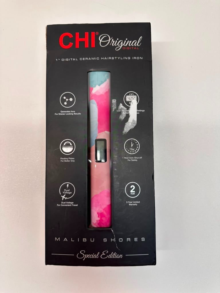 Digital Ceramic Iron 425°F Dual Voltage Auto Shut-Off Hair Styling Tool