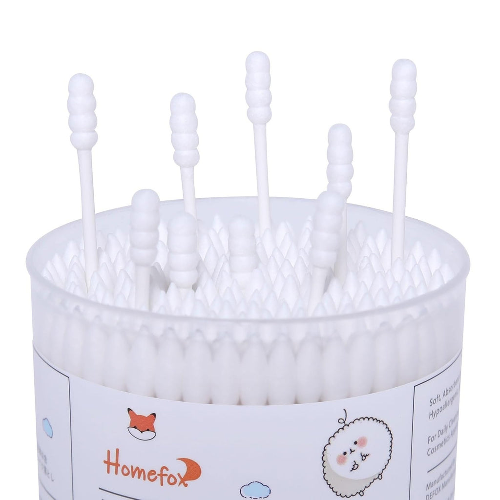 Organic Cotton Swabs Spiral Tip 400 Count Personal Care & Makeup Tools