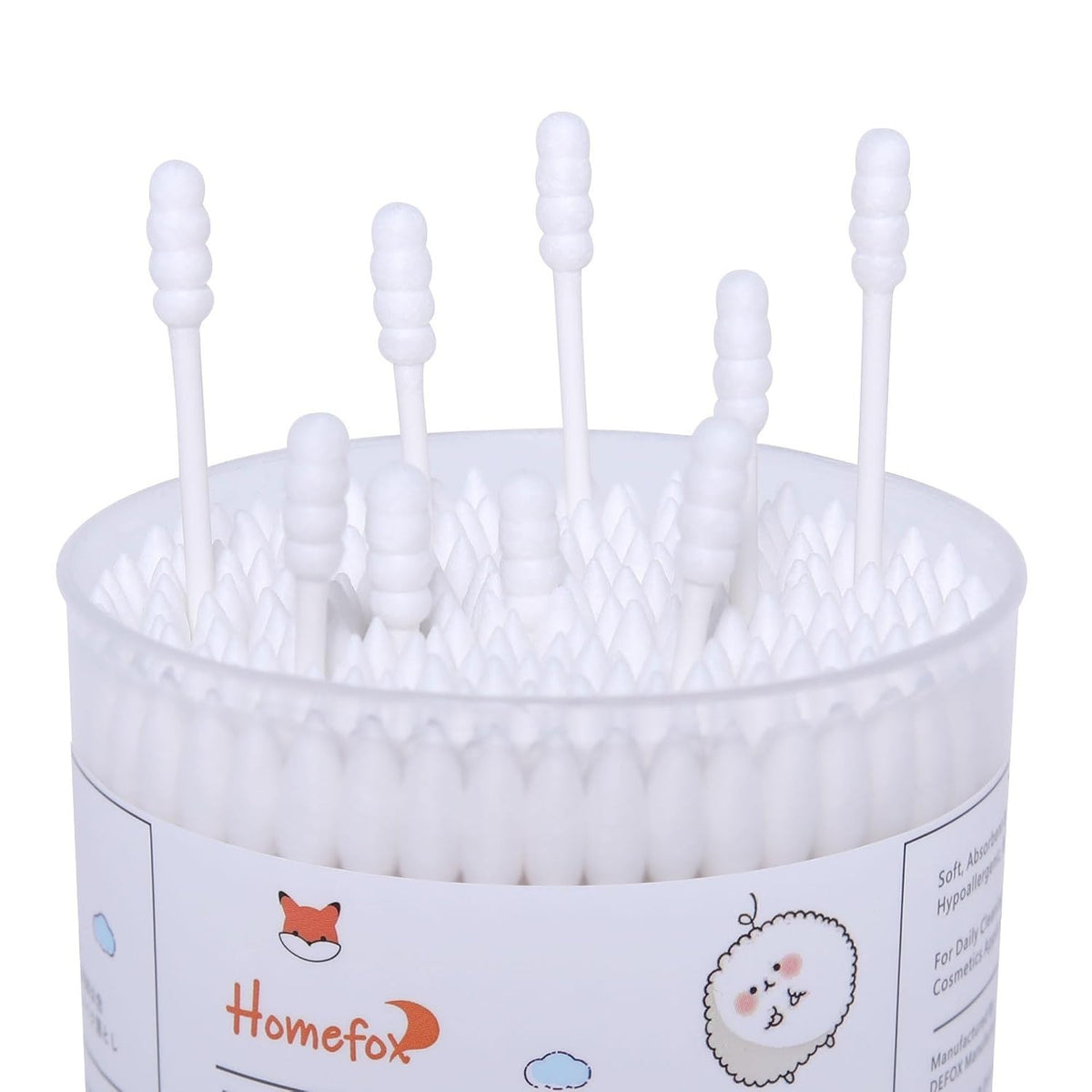 Organic Cotton Swabs Spiral Tip 400 Count Personal Care & Makeup Tools