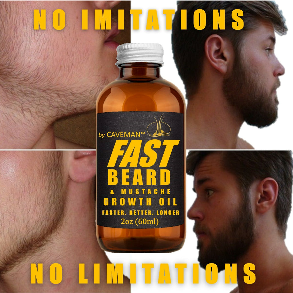 Men's Beard Growth Oil Serum Kit Set - Fast Beard & Mustache Grooming