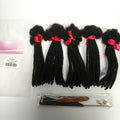 Human Hair Dreadlock Extensions 50 Strands 6 Inch 1B Natural Black