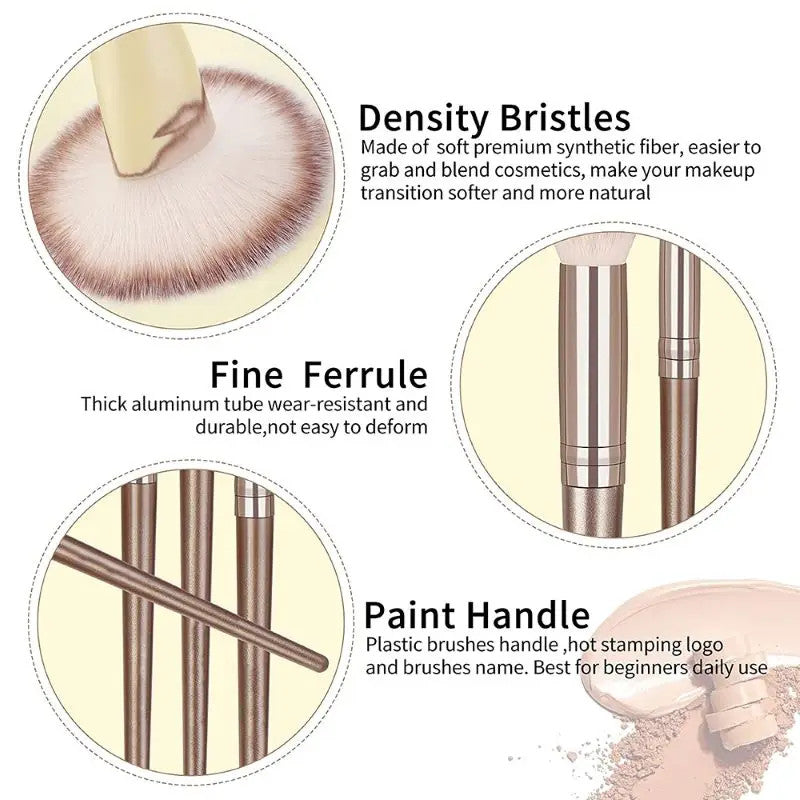 Makeup Brush Set 3-20Pcs Soft Fluffy Face Eye Cosmetic Tools Hypoallergenic
