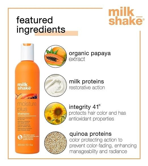 Moisture Plus Shampoo - Hydrating Hair Care with Organic Papaya & Quinoa