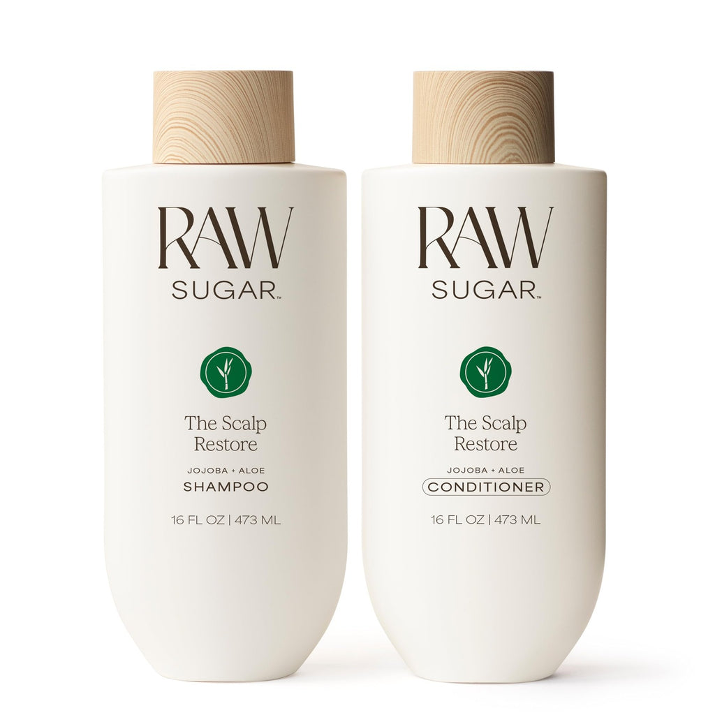 Scalp Restore Shampoo & Conditioner Set - Vegan Jojoba Aloe 16oz Each