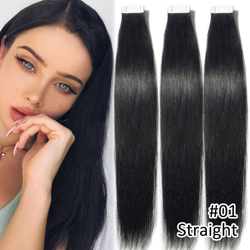 Seamless Tape-in Hair Extensions - Skin Weft, Thick, Real Human Hair