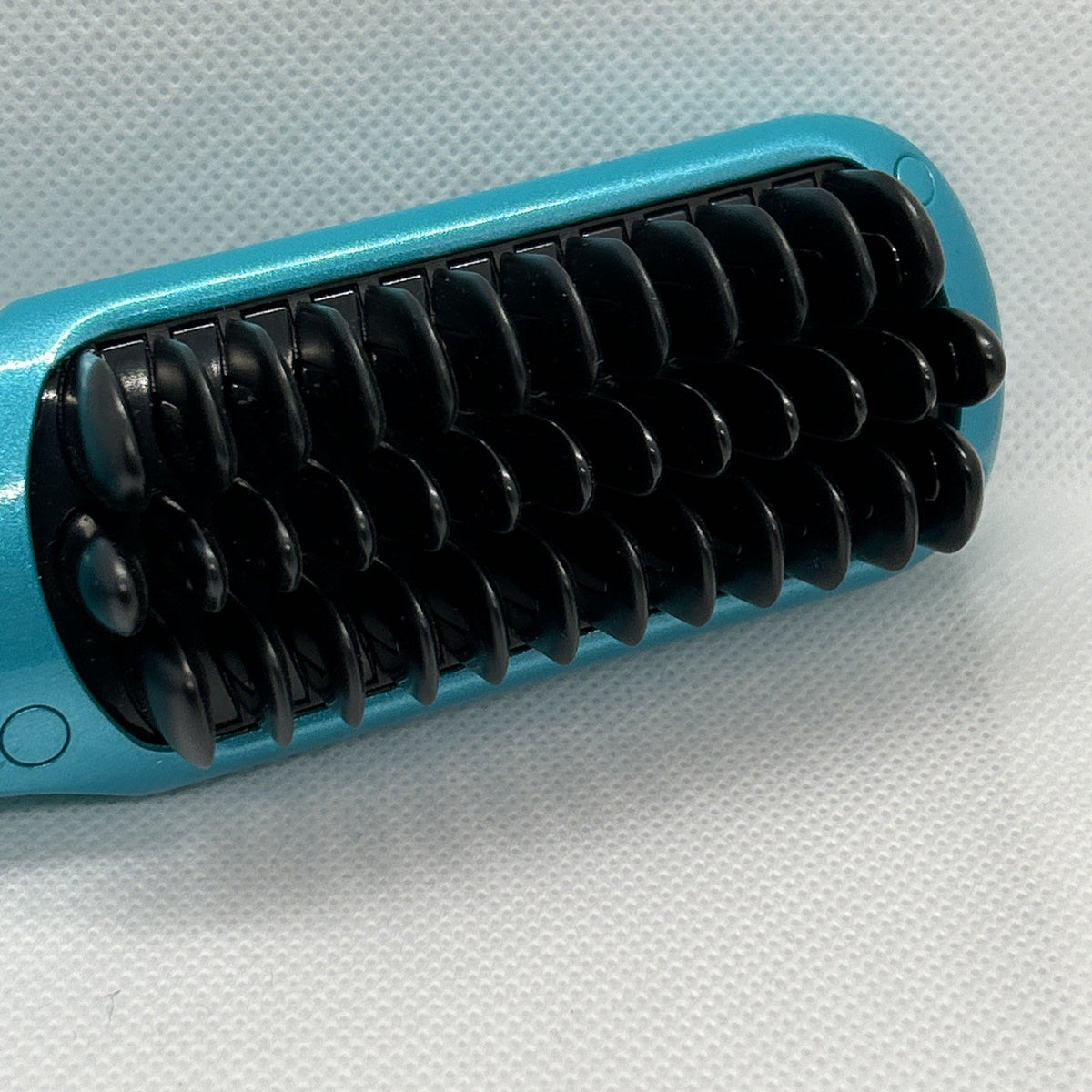 Teal Ceramic Straightener Brush - Travel Size Hair Styling Tool