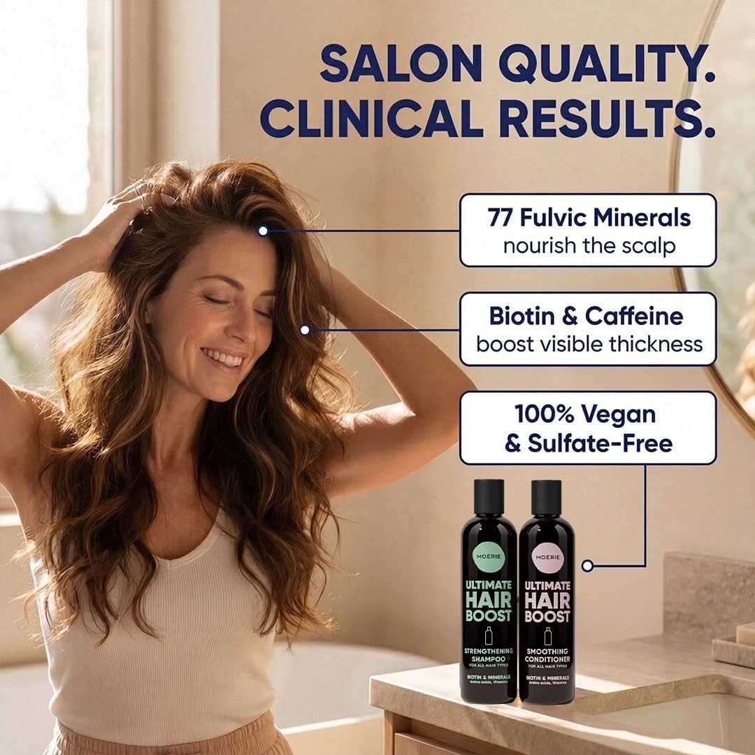 Hair Growth Shampoo & Conditioner Set for Men & Women - Biotin & Rosemary, Thicker Hair