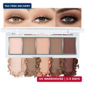 5 Colors Matte Eyeshadow Palette Nude Pink Brown Taupe Long Lasting Waterproof