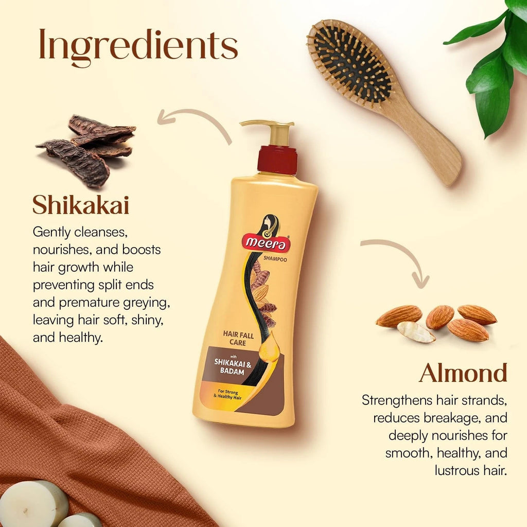 Herbal Hairfall Care Shampoo with Shikakai & Almond 340ml - Unisex Natural Cleansing