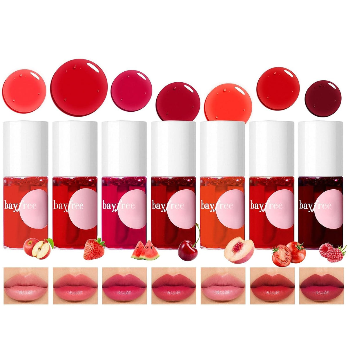 Lip & Cheek Stain Set - 18 Vibrant Waterproof Lip Gloss & Liquid Blush