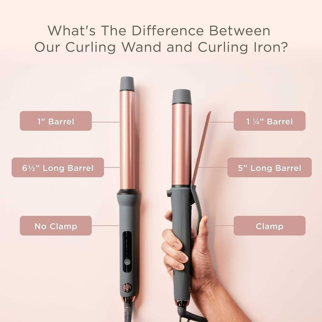 1.25 Inch Ceramic Tourmaline Curling Iron for Silk Smooth Curls