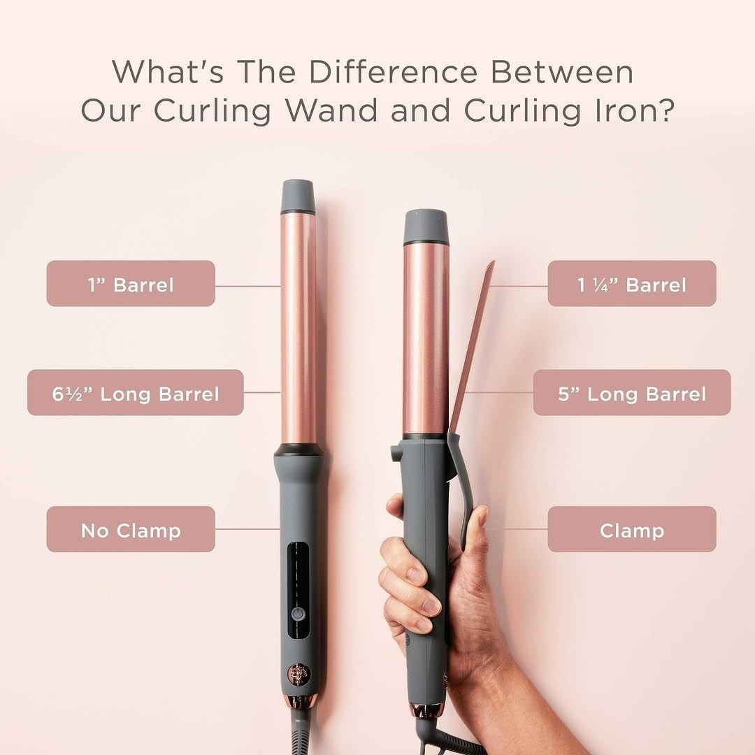 1.25 Inch Ceramic Tourmaline Curling Iron for Silk Smooth Curls