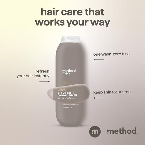 Men's 2-in-1 Cedar Cypress Shampoo & Conditioner Set – 14 oz, Pack of 3