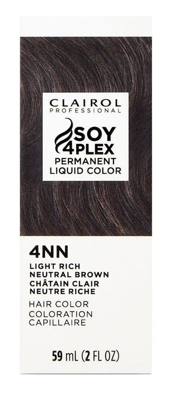 (3 Pack) Clairol Pro Liquicolor Perm 4Nn Gray Buster Light Rich Neutral Brown 2oz - Permanent Hair Color