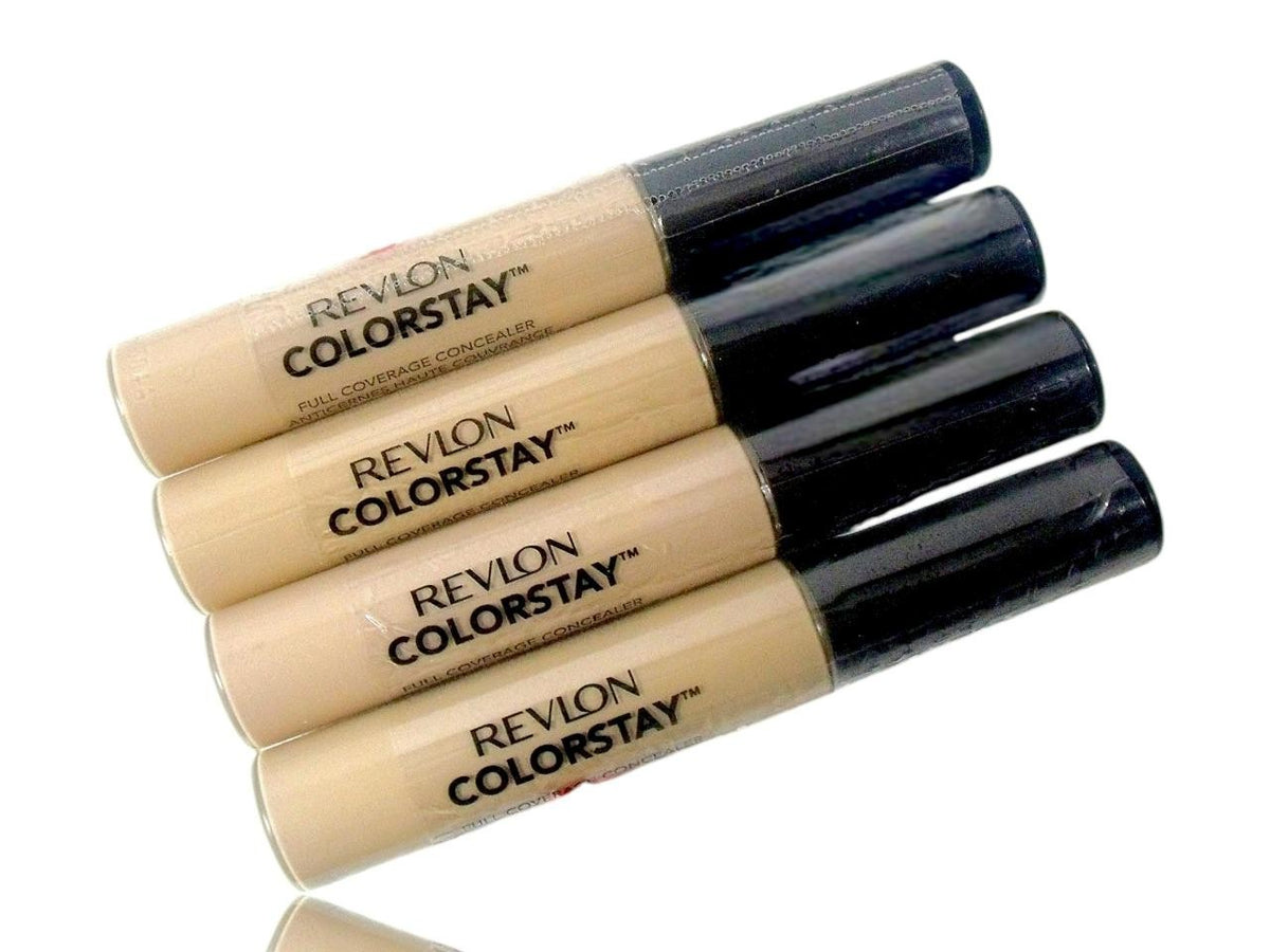 (Lot of 4) Revlon ColorStay Full Coverage Concealer #015 Light Pale 0.21 oz. - Face Makeup