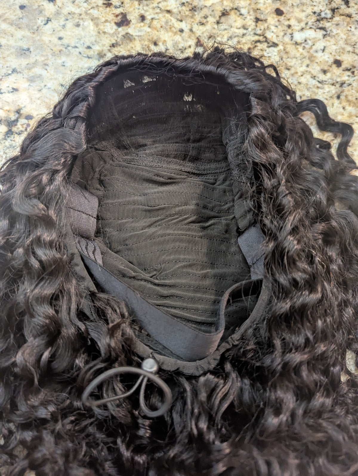 16-Inch Glueless Curly Wig for Women - Black, Natural Look