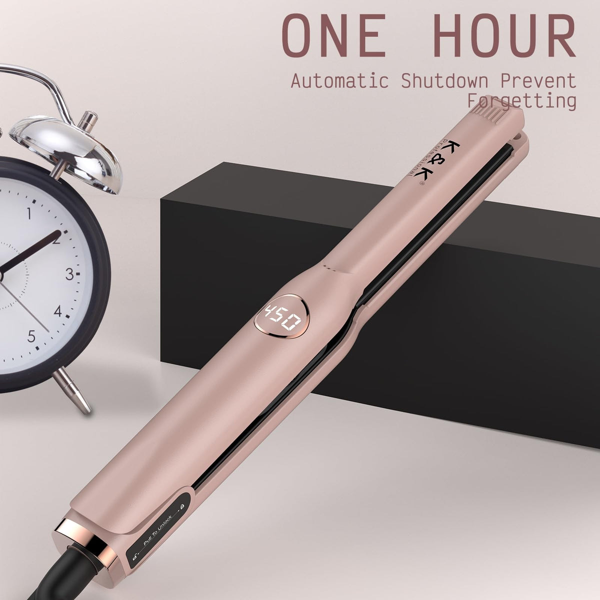 Mini 1/2 Inch Tourmaline Titanium Hair Flat Iron for Short Hair