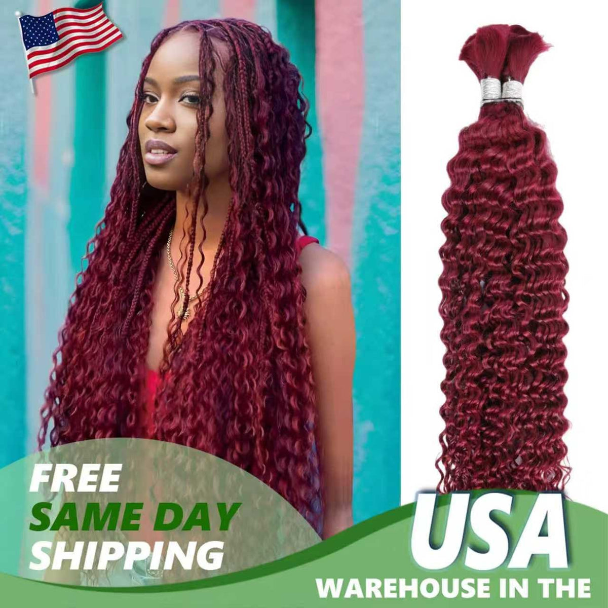 Deep Wave Human Hair Bundles 50g No Weft Brazilian Virgin Hair - Unbranded