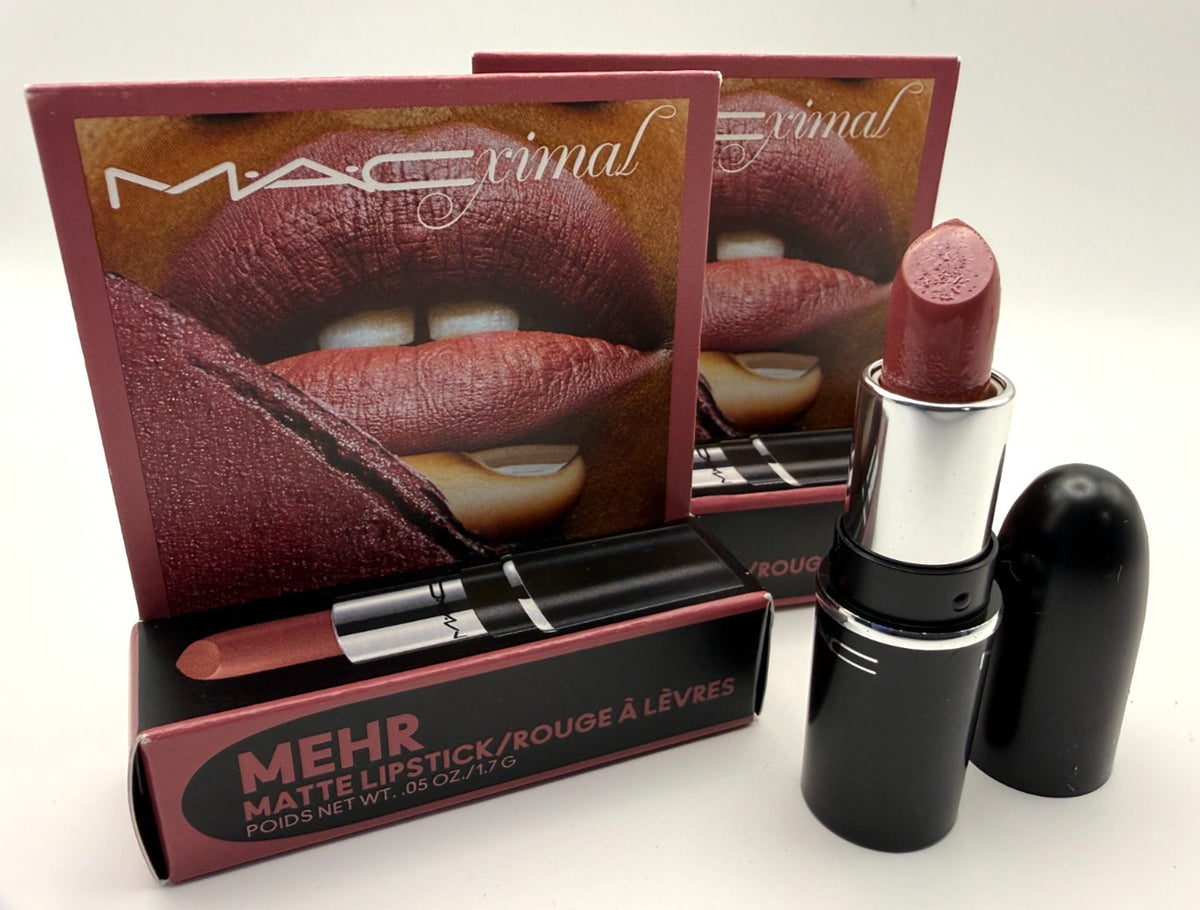 MACximal Matte Lipstick Mini Mehr 608 — 2x 0.05 oz / 1.7 g, New in Box