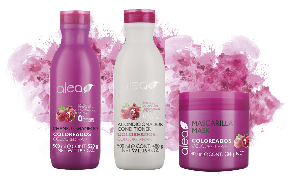 Color-Treated Hair Shampoo, Conditioner & Mask System with Pomegranate Extract