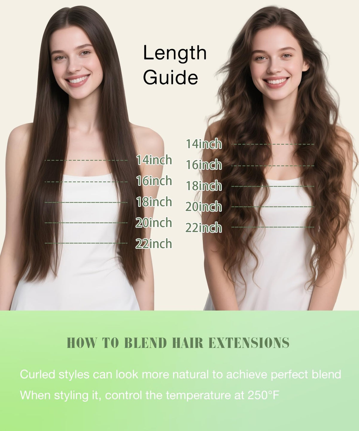 14 Inch Tape-in Human Hair Extensions - Balayage Brown Blend, 20 Pieces