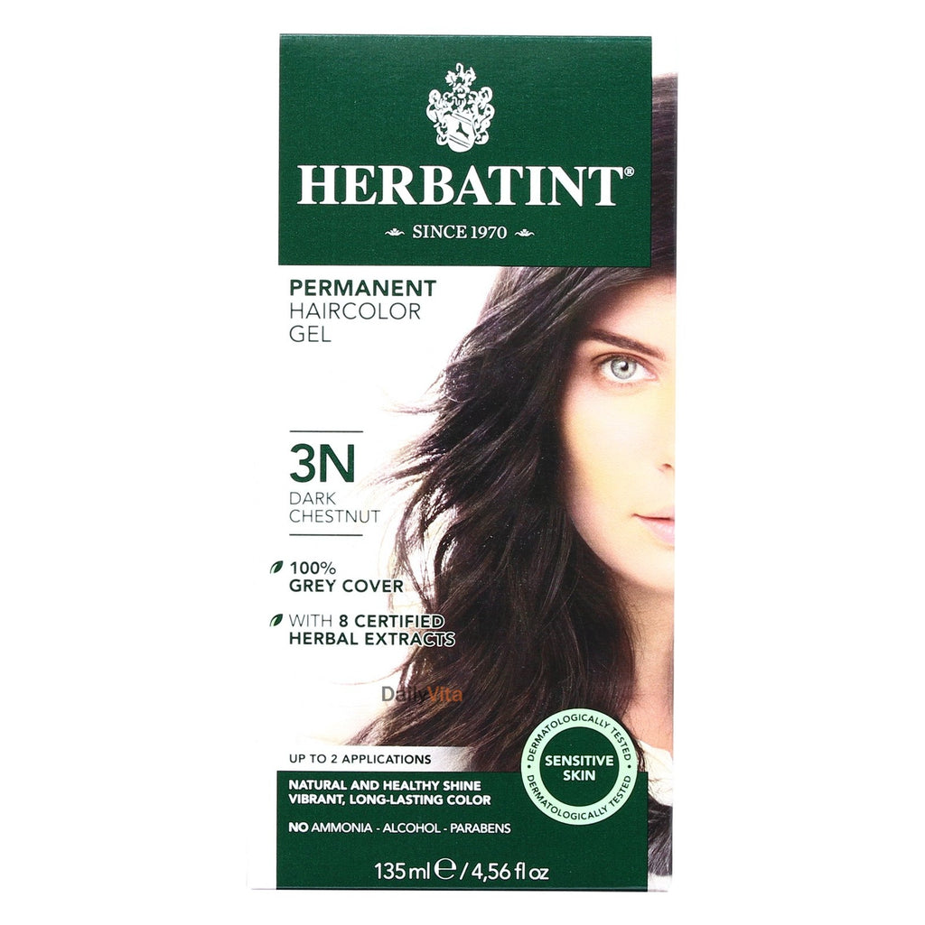 Herbatint Herbal Permanent Hair Color Gel - Natural & Gentle 4.56oz (2 Pack)