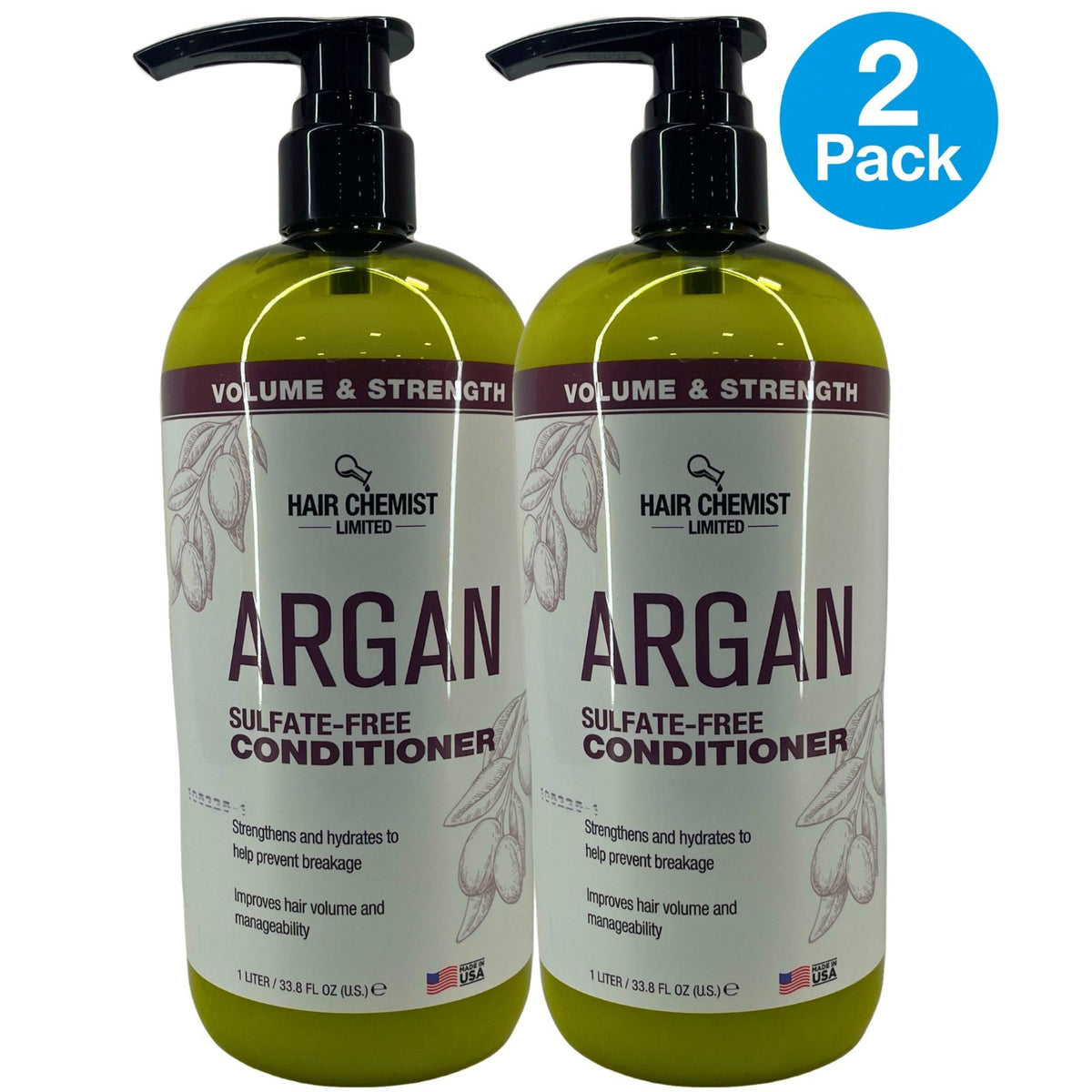 Argan Sulfate-Free Hair Conditioner for Volume & Strength - 33.8 fl oz