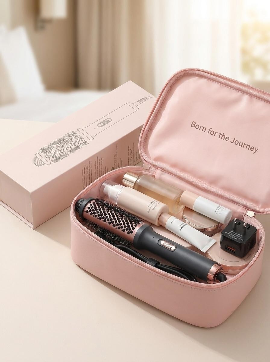 3-in-1 Hot Air Brush 38mm Curling & Volumizer Styling Comb