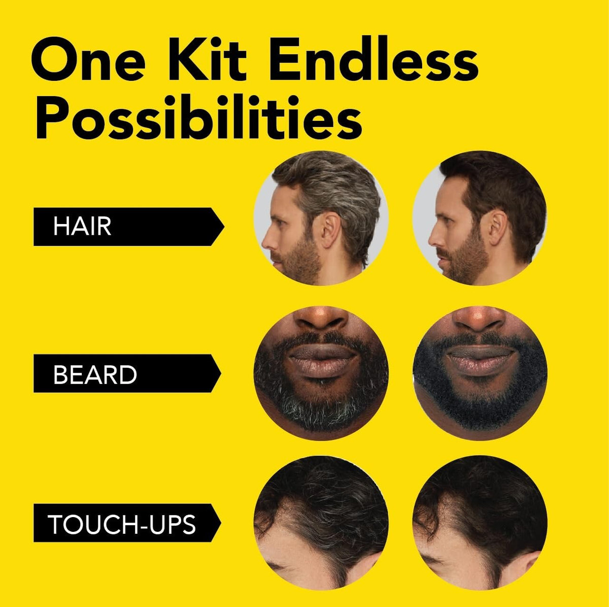 Vegan Hair & Beard Dye for Men - Ammonia-Free Black, Salon Quality