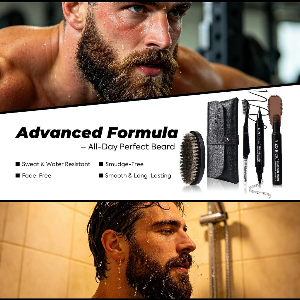 Men's 5-in-1 Waterproof Beard Pencil Kit for Grooming & Styling
