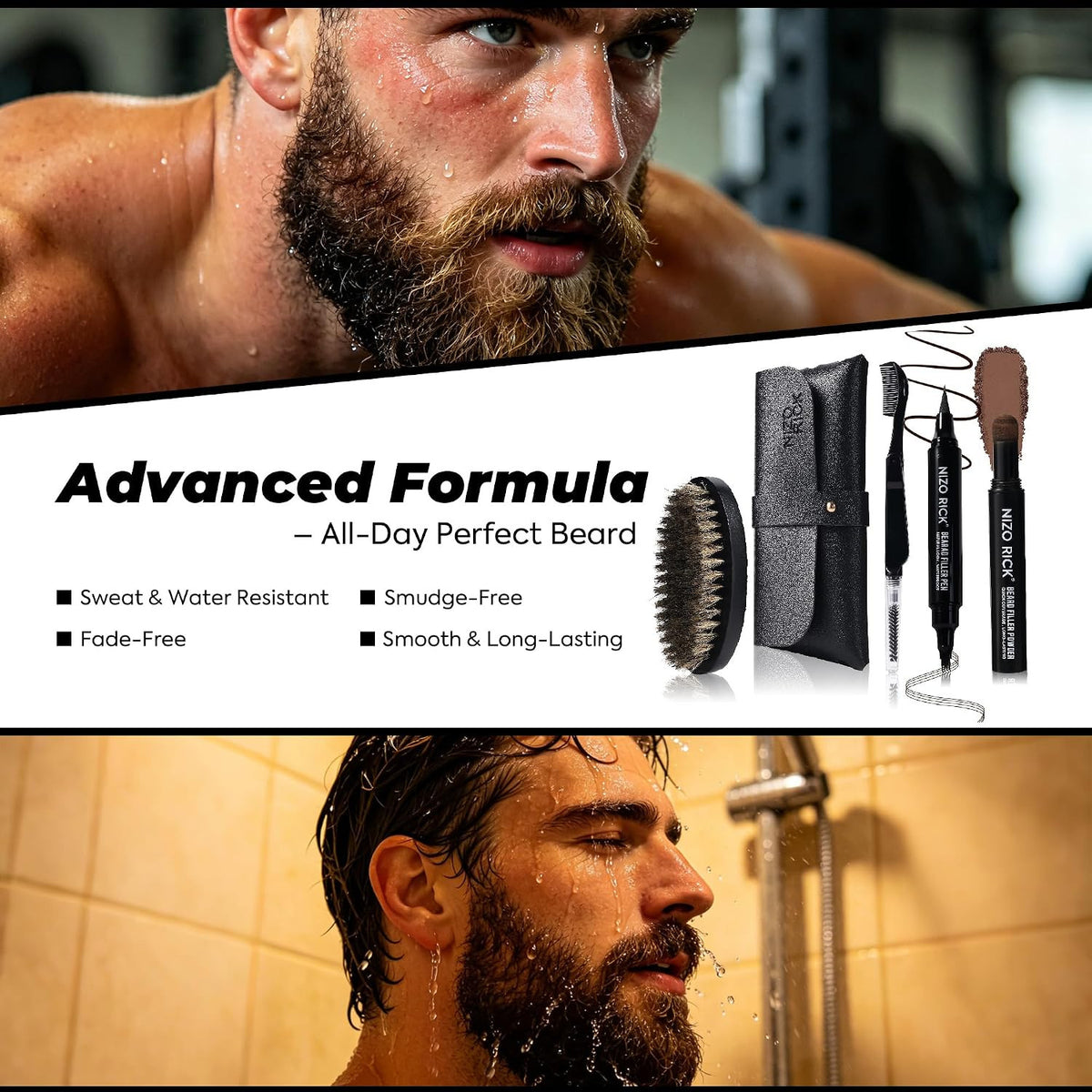 Men's 5-in-1 Waterproof Beard Pencil Kit for Grooming & Styling